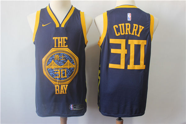 NBA Golden State Warriors #30 Stephen Curry Jersey 2019 New Season City Edition Jersey