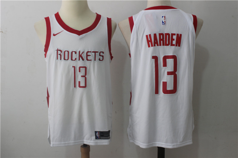 NBA Houston Rockets #13 James Harden Jersey 2017 18 New Season White Jersey
