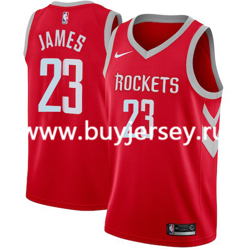  NBA Houston Rockets #23 LeBron James Red Jersey