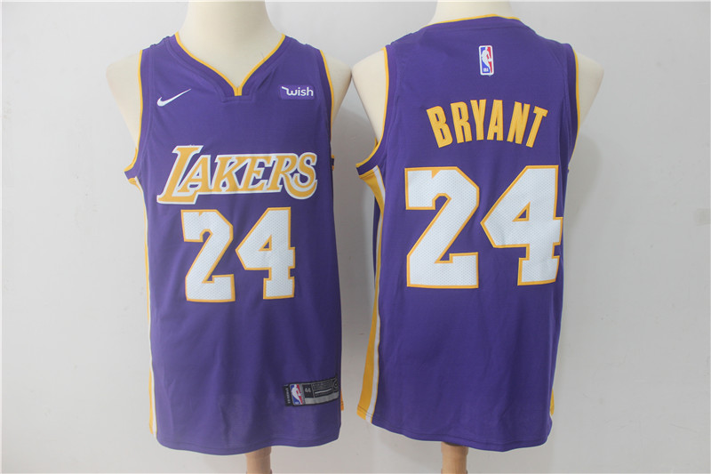 NBA Los Angeles Lakers #24 Kobe Bryant Jersey 2017 18 New Season Purple Jersey