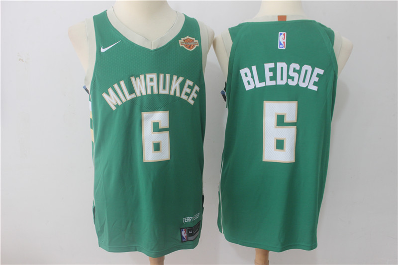 NBA Milwaukee Bucks #6 Eric Bledsoe Jersey 2017 18 New Season Green Jersey