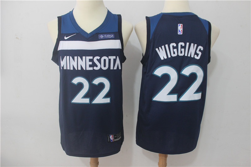NBA Minnesota Timberwolves #22 Andrew Wiggins Jersey 2017 18 New Season Blue Jersey