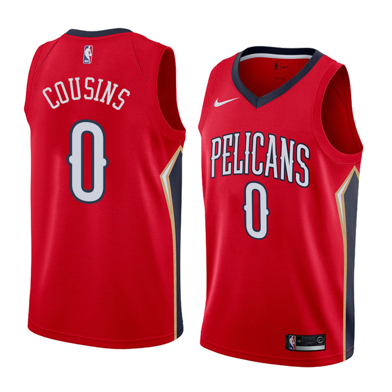 NBA New Orleans Pelicans #0 DeMarcus Cousins Jersey 2017 18 New Season Red Jersey