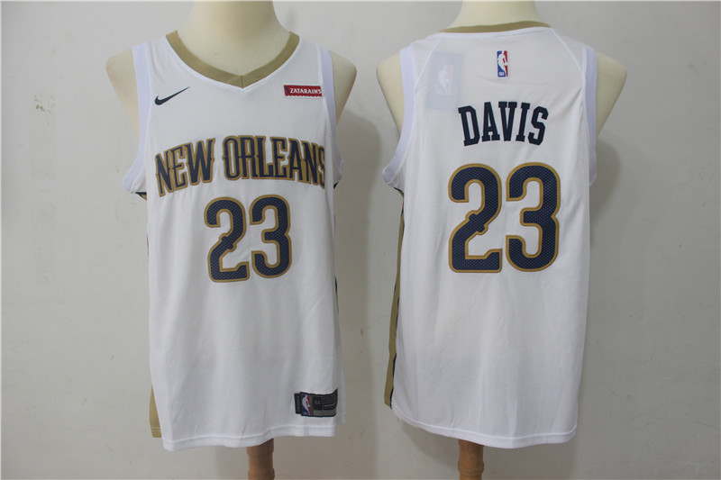 NBA New Orleans Pelicans #23 Anthony Davis Jersey 2017 18 New Season White Jersey