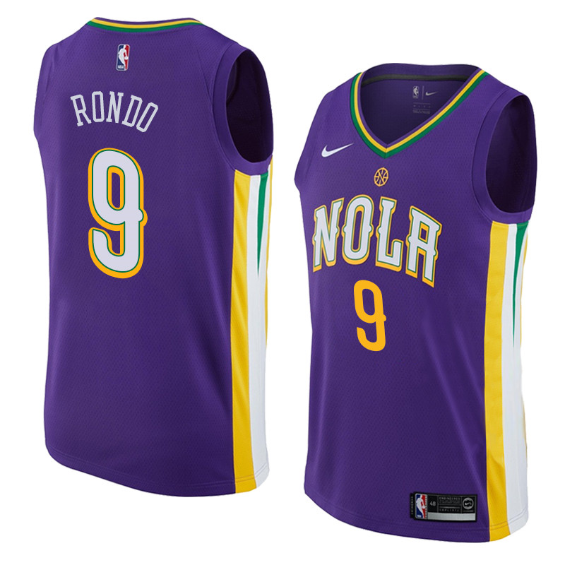NBA New Orleans Pelicans #9 Rajon Rondo Jersey 2017 18 New Season City Edition Jersey