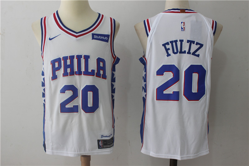 NBA Philadelphia 76ers #20 Markelle Fultz Jersey 2017 18 New Season White Jersey