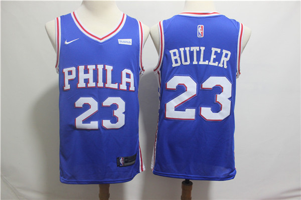 NBA Philadelphia 76ers #23 Jimmy Butler Jersey New Season Blue Jersey