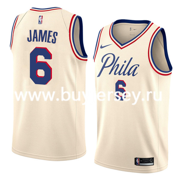  NBA Philadelphia 76ers #6 LeBron James Jersey City Edition Jersey