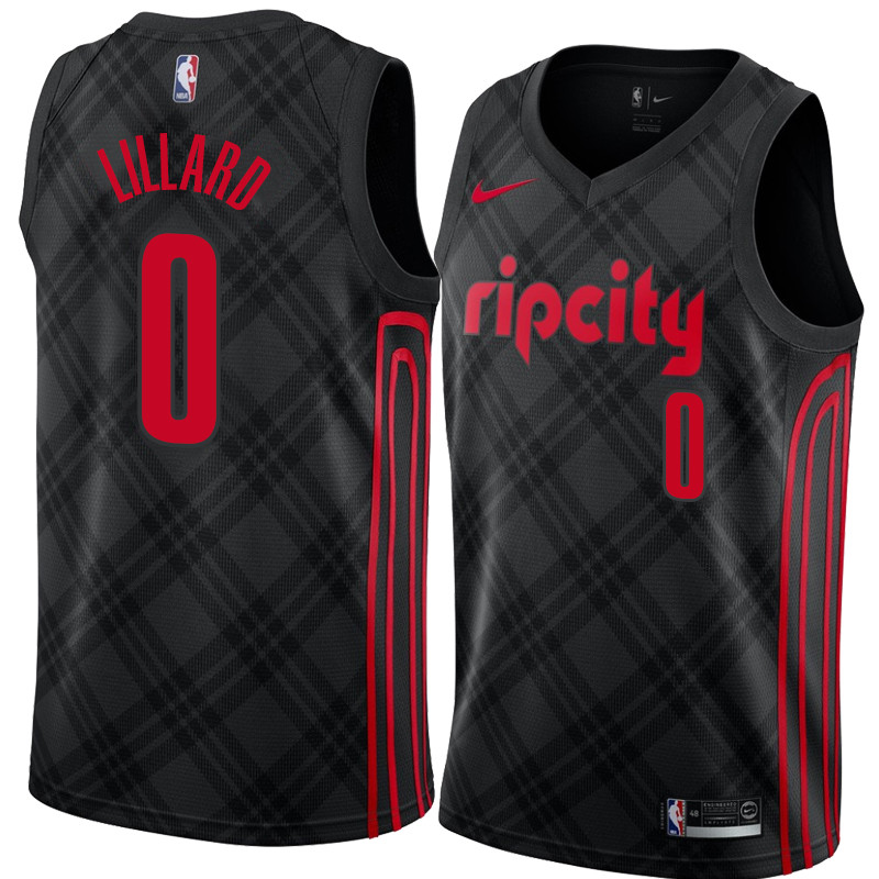 NBA Portland Trail Blazers #0 Damian Lillard Jersey 2017 18 New Season City Edition Jersey