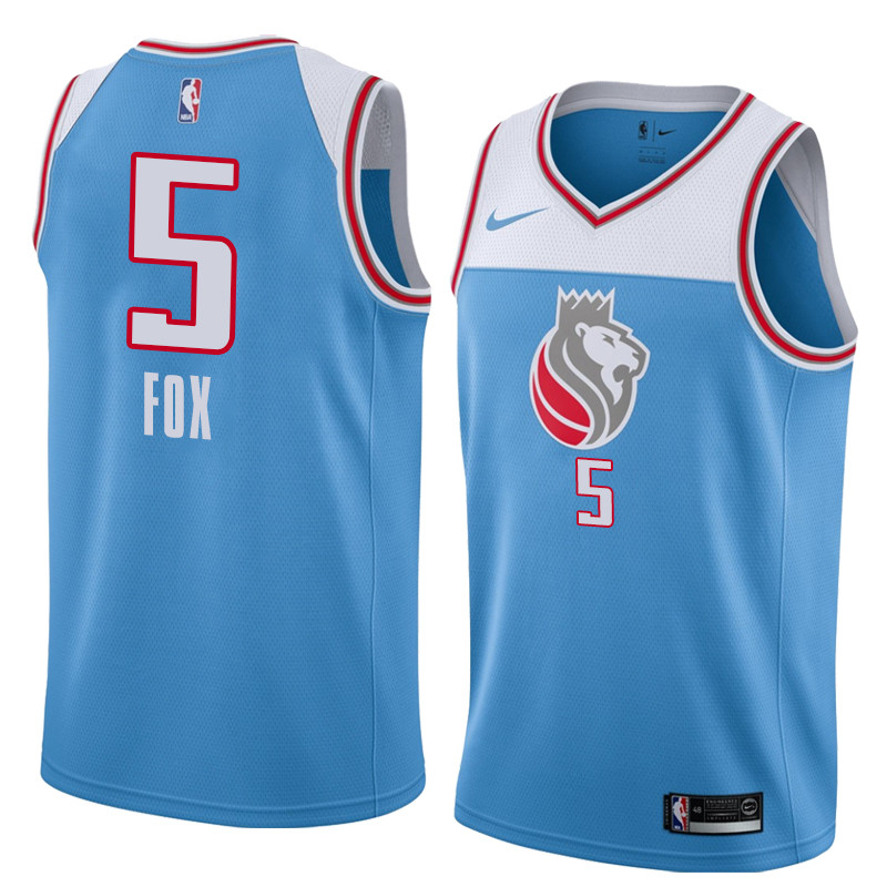 NBA Sacramento Kings #5 De'Aaron Fox Jersey 2017 18 New Season City Edition Jersey