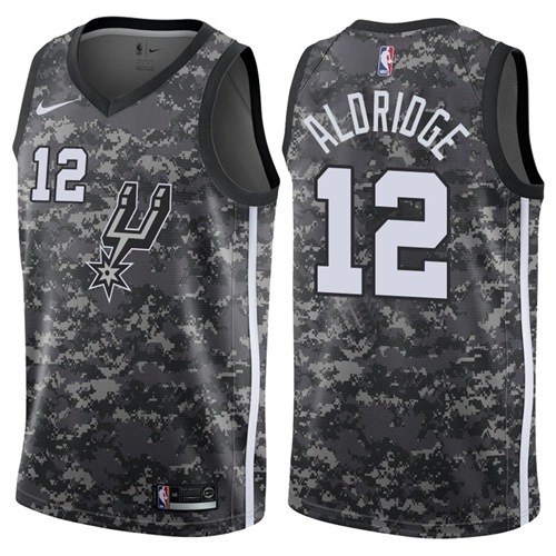 NBA San Antonio Spurs #12 Lamarcus Aldridge Jersey 2017 18 New Season City Edition Jersey