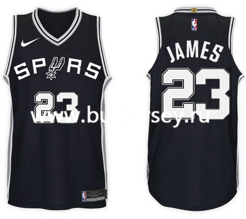  NBA San Antonio Spurs #23 LeBron James Black Jersey