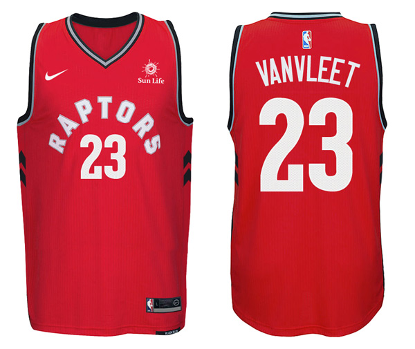 NBA Toronto Raptors #23 Fred VanVleet Jersey 2017 18 New Season Red Jersey