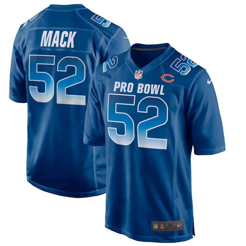 NFC Bears 52 Khalil Mack Royal 2019 Pro Bowl Game Jersey