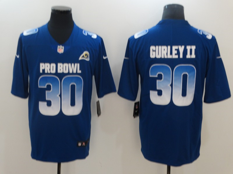 NFC Rams 30 Todd Gurley II Royal 2019 Pro Bowl Game Jersey