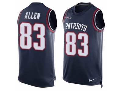 New England Patriots 83 Dwayne Allen Limited Navy Blue Player Name Number Tank Top NFL Jersey