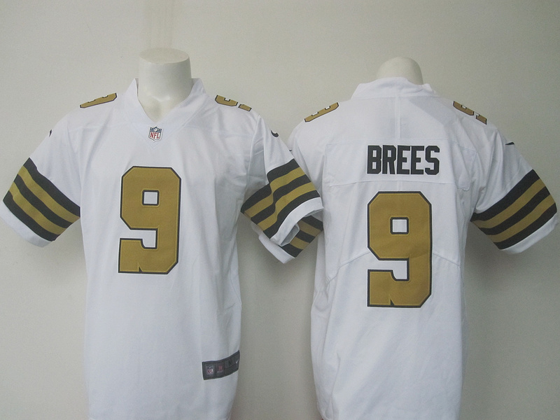 New Orleans Saints 9 Drew Brees Limited White Rush NFL Jersey