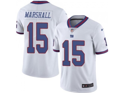 New York Giants 15 Brandon Marshall White Men Stitched NFL Limited Rush Jersey