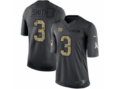 New York Giants 3 Geno Smith Limited Black 2016 Salute to Service NFL Jersey