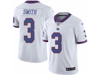 New York Giants 3 Geno Smith Limited White Rush NFL Jersey
