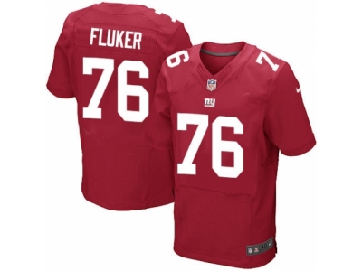 New York Giants 76 D J Fluker Elite Red Alternate NFL Jersey