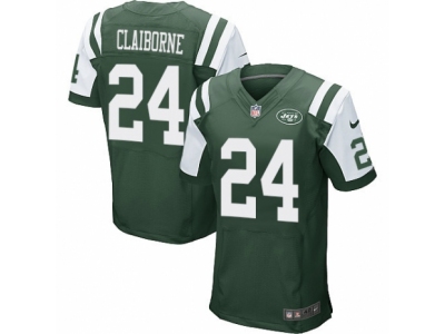 New York Jets 24 Morris Claiborne Elite Green Team Color NFL Jersey
