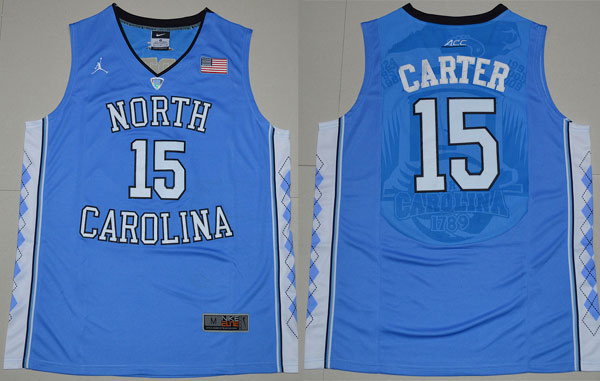 North Carolina 15 Vince carter blue jersey