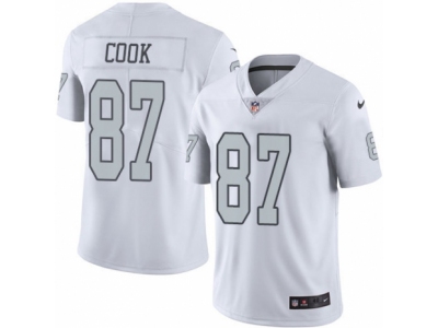 Oakland Raiders 87 Jared Cook Elite White Rush NFL Jersey