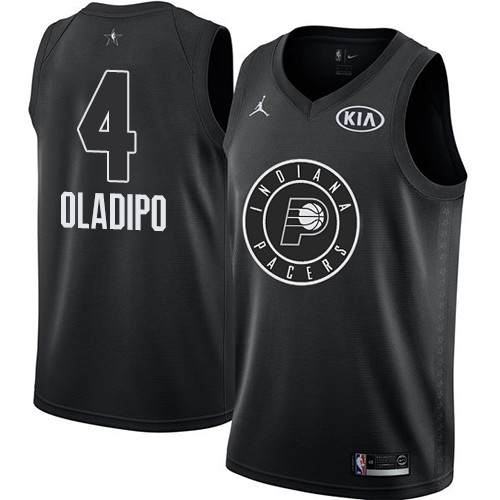 Pacers #4 Victor Oladipo Black NBA Jordan Swingman 2018 All Star Game Jersey