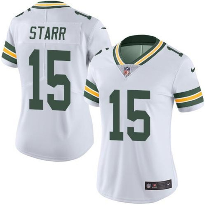 Packers 15 Bart Starr White Women Vapor Untouchable Limited Jersey