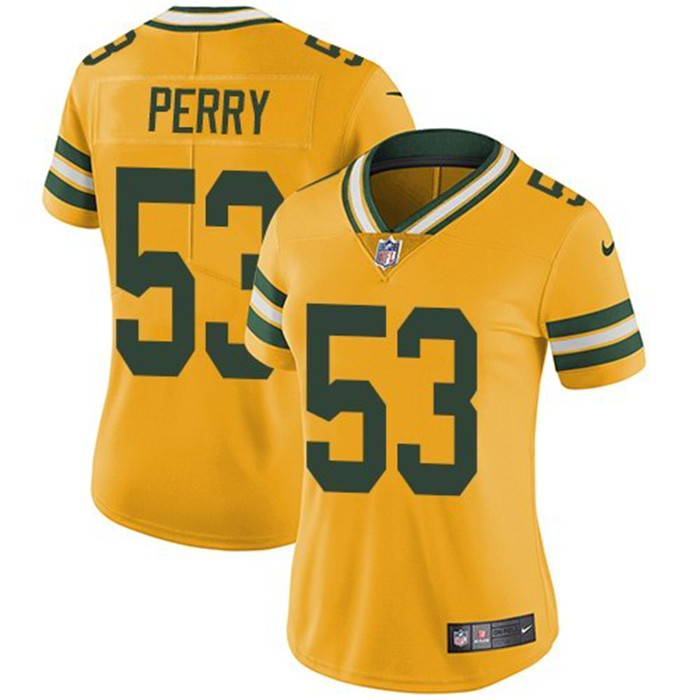 Packers 53 Nick Perry Yellow Women Vapor Untouchable Limited Jersey
