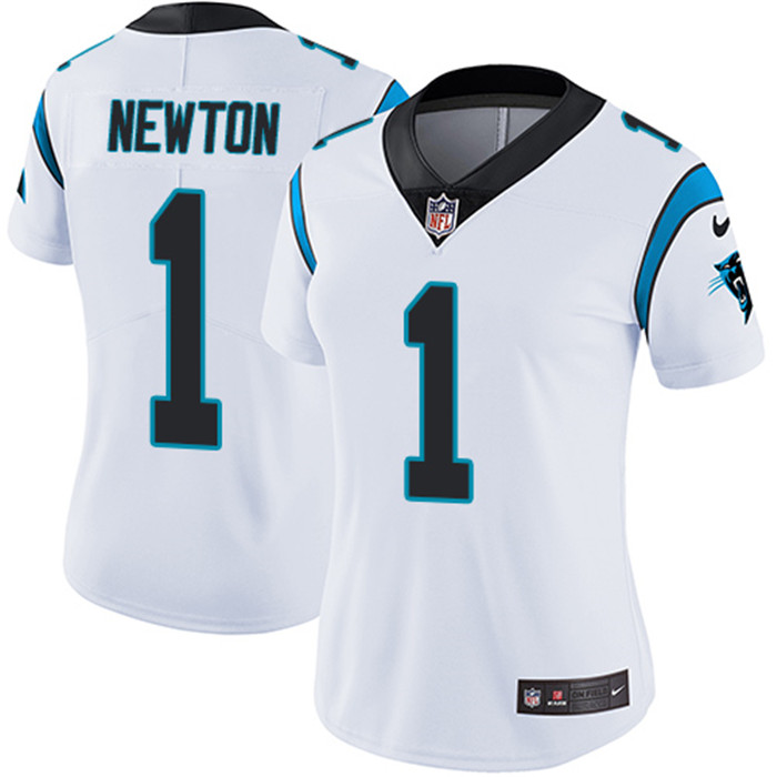 Panthers 1 Cam Newton White Women Vapor Untouchable Limited Jersey