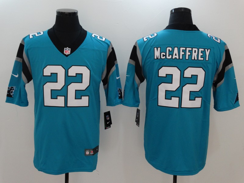 Panthers 22 Christian McCaffrey Blue Vapor Untouchable Player Limited Jersey
