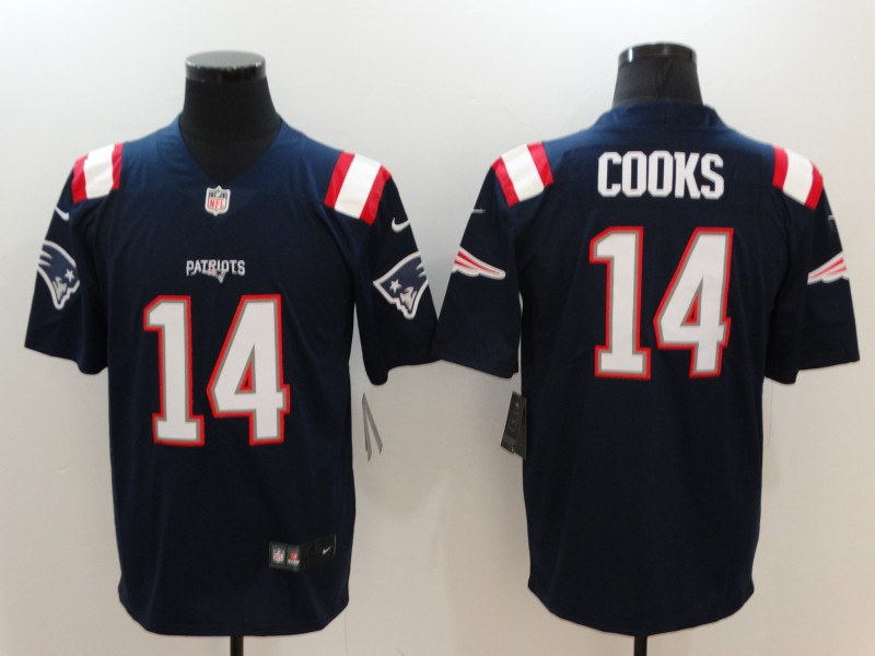 Patriots 14 Brandin Cooks Navy Color Rush Limited Jersey