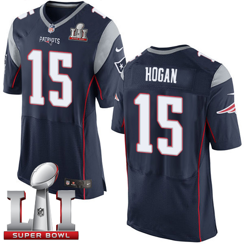 Patriots 15 Chris Hogan Navy Blue Team Color Super Bowl LI 51 Men Stitched NFL Elite Jersey