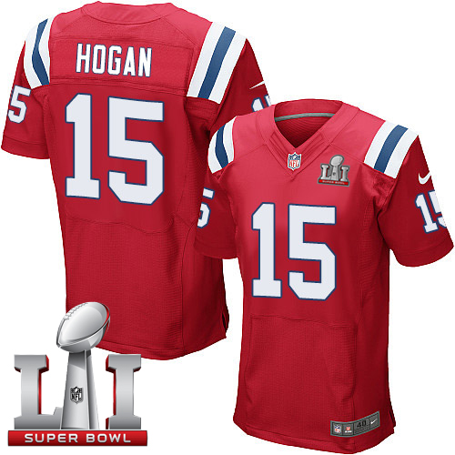 Patriots 15 Chris Hogan Red Alternate Super Bowl LI 51 Men Stitched NFL Elite Jersey