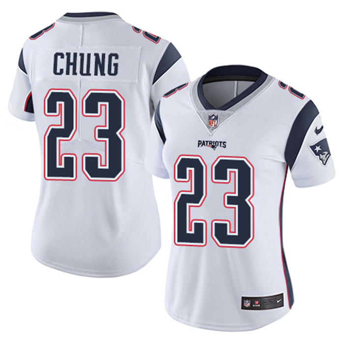 Patriots 23 Patrick Chung White Women Vapor Untouchable Limited Jersey