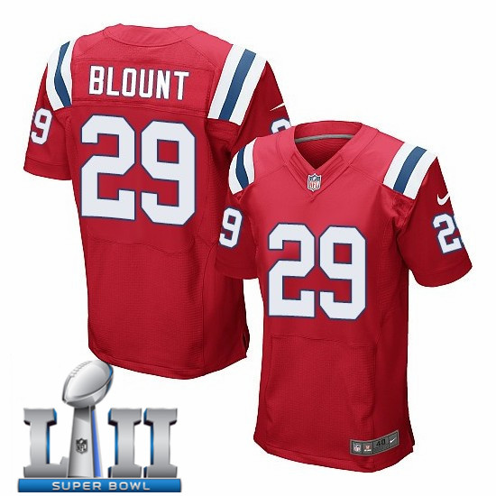 Patriots 29 LeGarrette Blount Red 2018 Super Bowl LII Elite Jersey