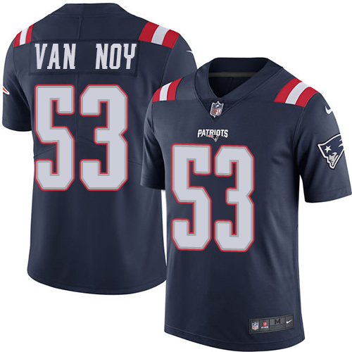 Patriots 53 Kyle Van Noy Navy Blue Men Stitched NFL Limited Rush Jersey