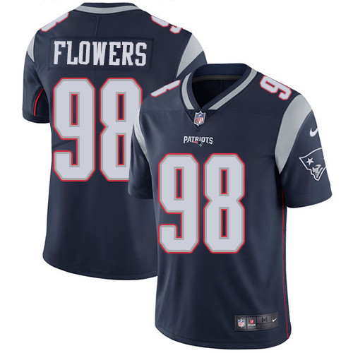 Patriots 98 Trey Flowers Navy Vapor Untouchable Player Limited Jersey