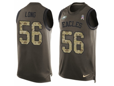 Philadelphia Eagles 56 Chris Long Limited Green Salute to Service Tank Top NFL Jersey
