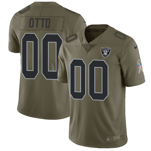 Raiders 00 Jim Otto Olive Salute To Service Limited Jersey