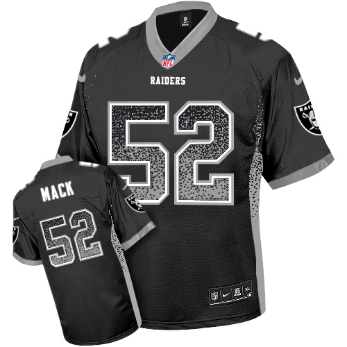 Raiders 52 Khalil Mack Black Men Stitched NFL Elite Drift Fashion Jersey