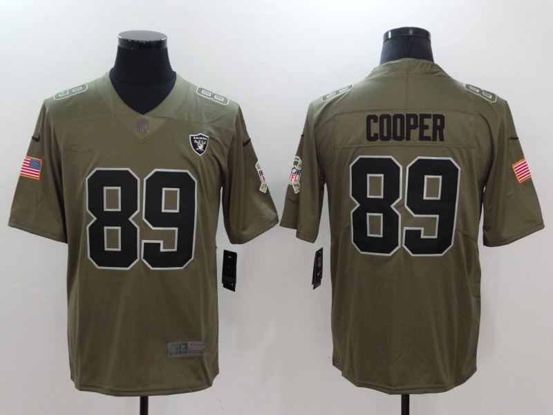 Raiders 89 Amari Cooper Olive Salute To Service Limited Jersey