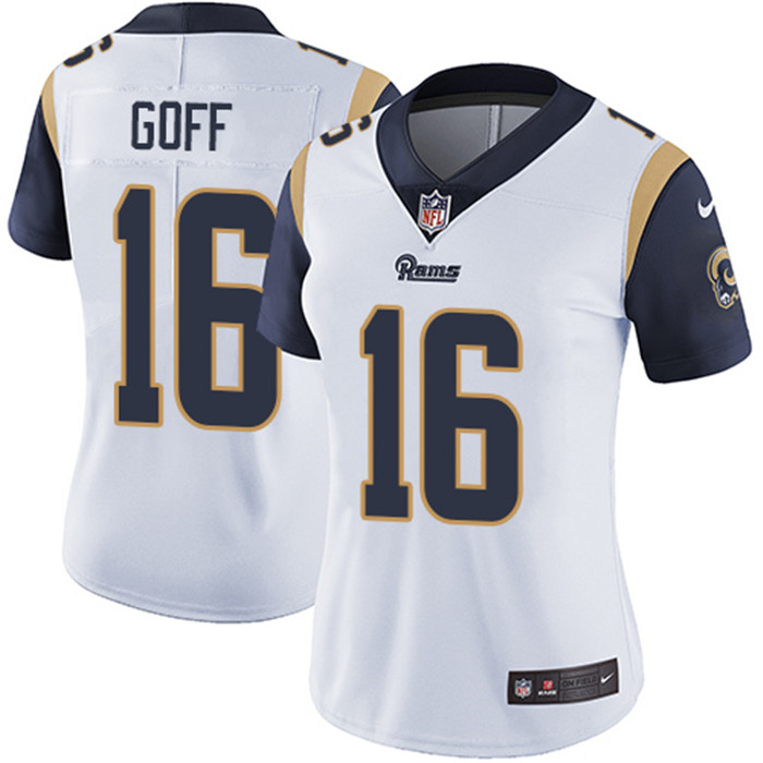 Rams 16 Jared Goff White Women Vapor Untouchable Limited Jersey