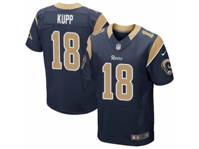 Rams 18 Cooper Kupp Navy Blue Team Color Men Stitched NFL Elite Jersey