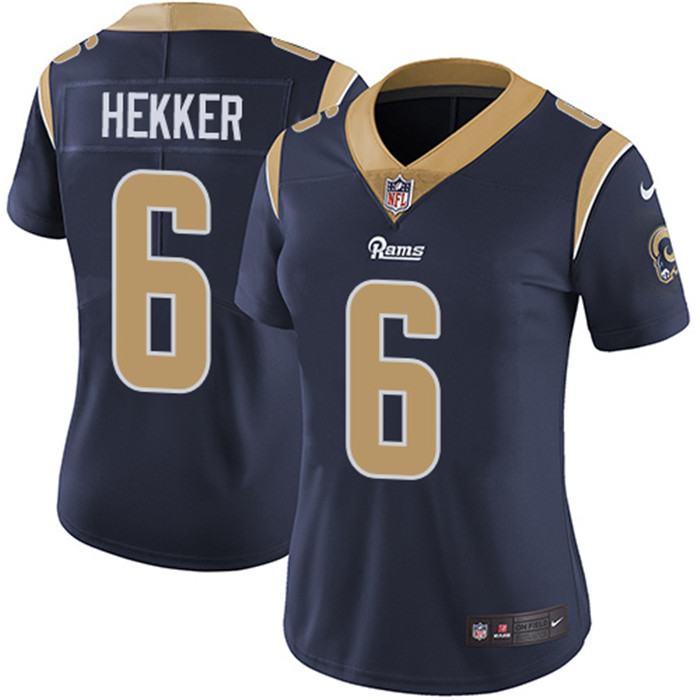 Rams 6 Johnny Hekker Navy Women Vapor Untouchable Limited Jersey