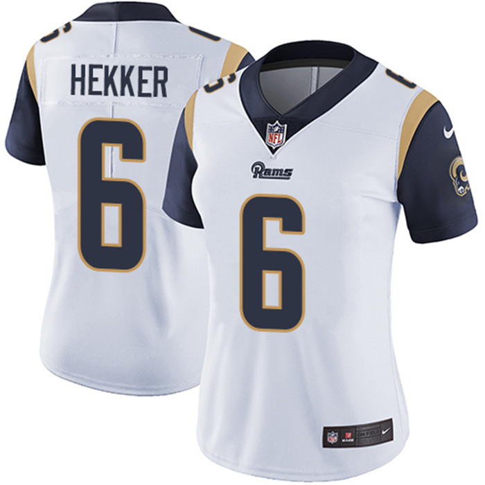 Rams 6 Johnny Hekker White Women Vapor Untouchable Limited Jersey