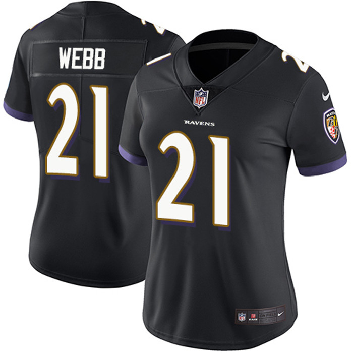 Ravens 21 Lardarius Webb Black Vapor Untouchable Limited Jersey