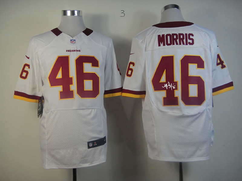 Redskins 46 Alfred Morris White Signature Edition Elite Jersey